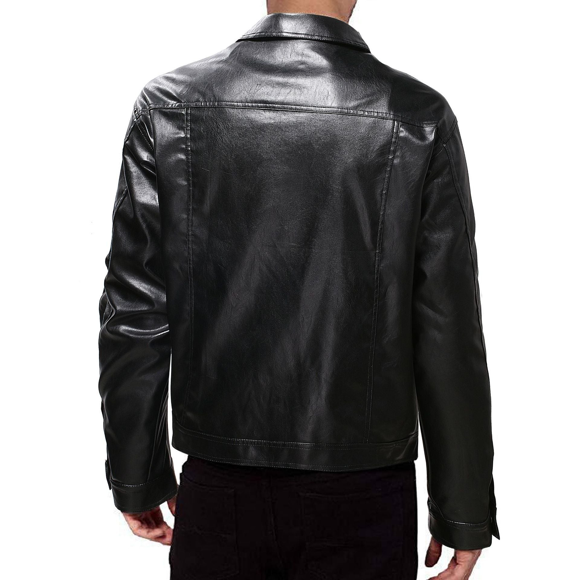 Herren PU-Lederjacke – Urban, Maskulin & Zeitlos | Streetstyle im modernen Revers-Design