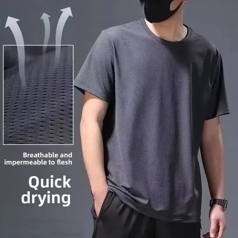 Kurzarm-T-Shirt aus Eisseide für Herren