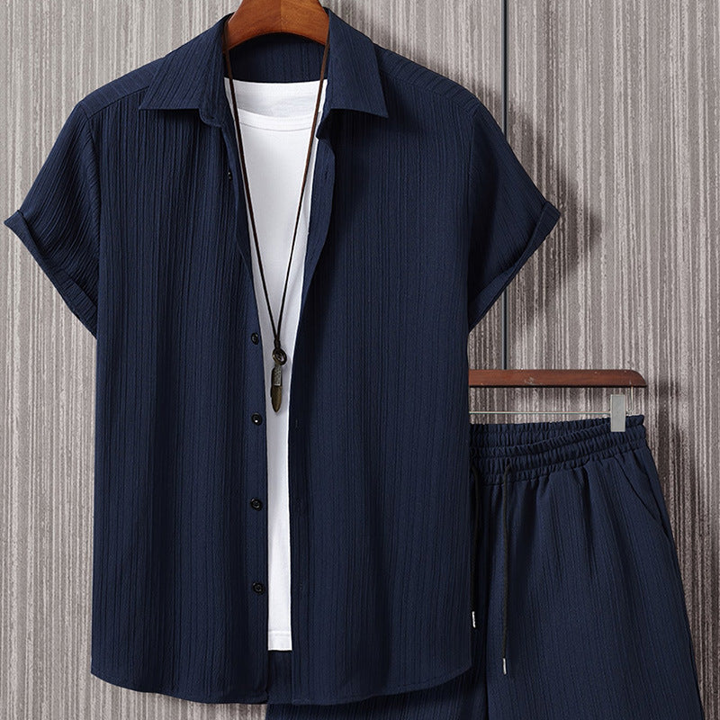 Herren Sommer Set – Linen Breeze Edition im strukturierten Design