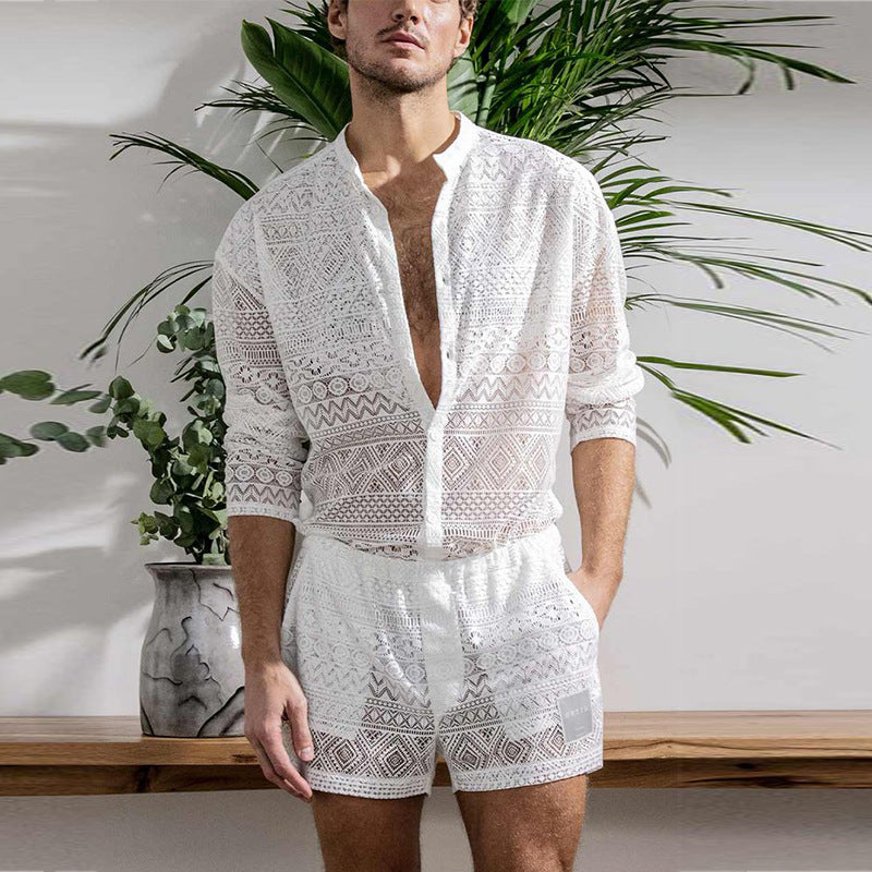 Herren Transparent Lace Set – Eleganz trifft Extravaganz