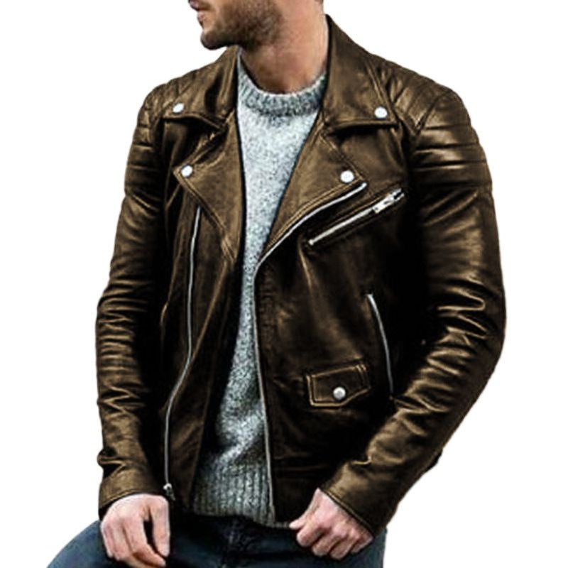 Herren PU-Lederjacke im Biker-Style – Klassisch, Stark & Zeitlos Elegant