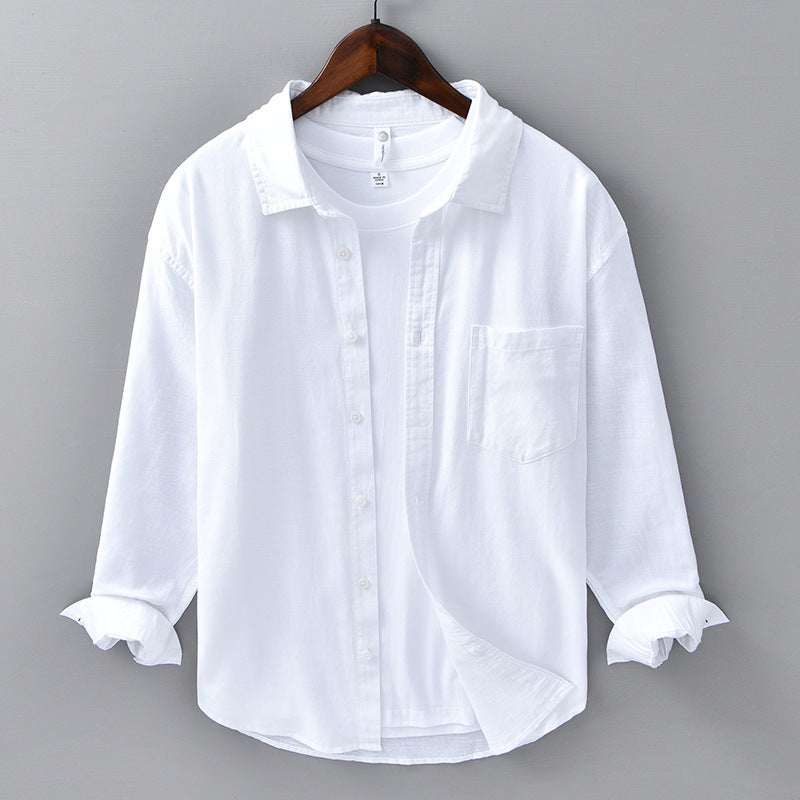 Herren Leinenhemd - Elegant & Atmungsaktiv | Langarm mit Relaxed Fit
