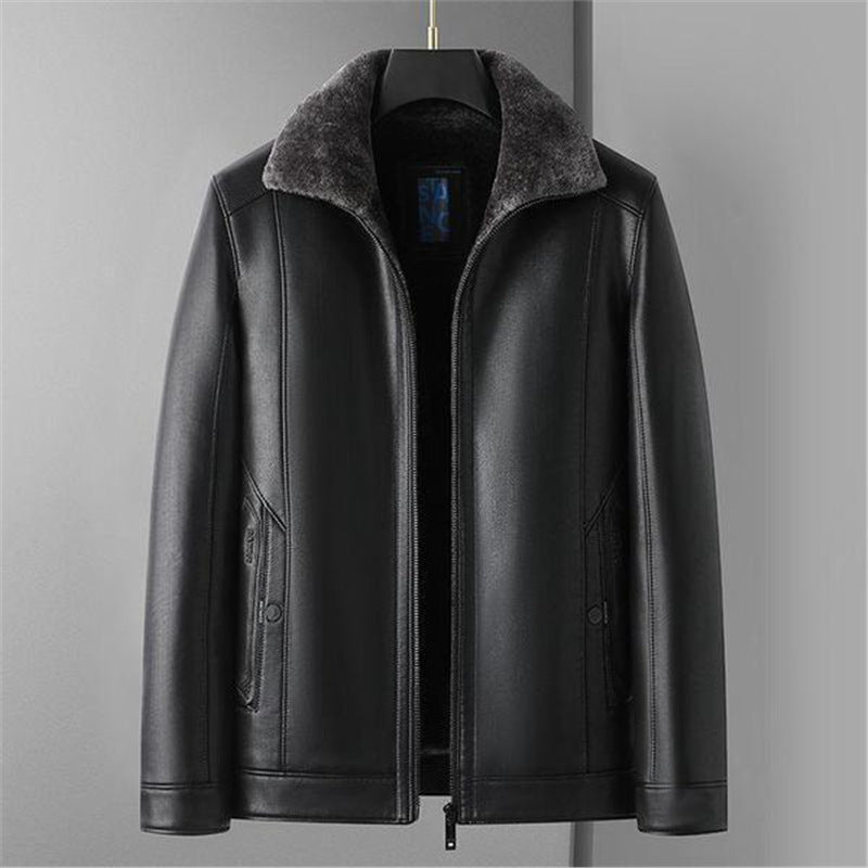 Herren Winter-Lederjacke – Gefütterter Premium-Komfort mit Reverskragen | Elegant, Warm & Zeitlos