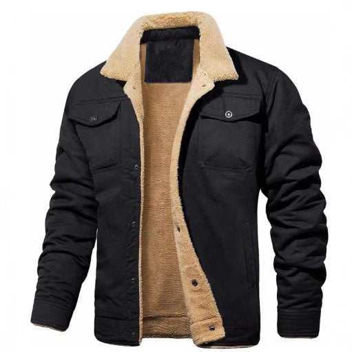 Herren Winterjacke mit Fleecefutter – Warm, Strapazierfähig & Zeitlos | Klassischer Revers-Stil für kalte Tage