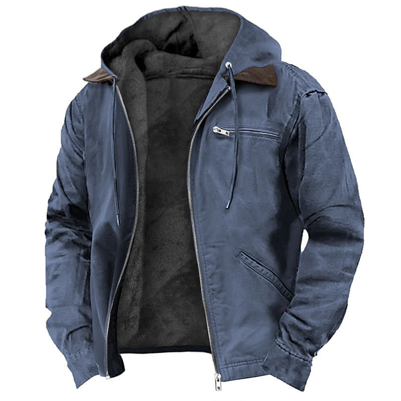 Herren Kapuzenjacke – Warm, Lässig & Stilvoll | Mit Fleecefutter für Komfort im Winter