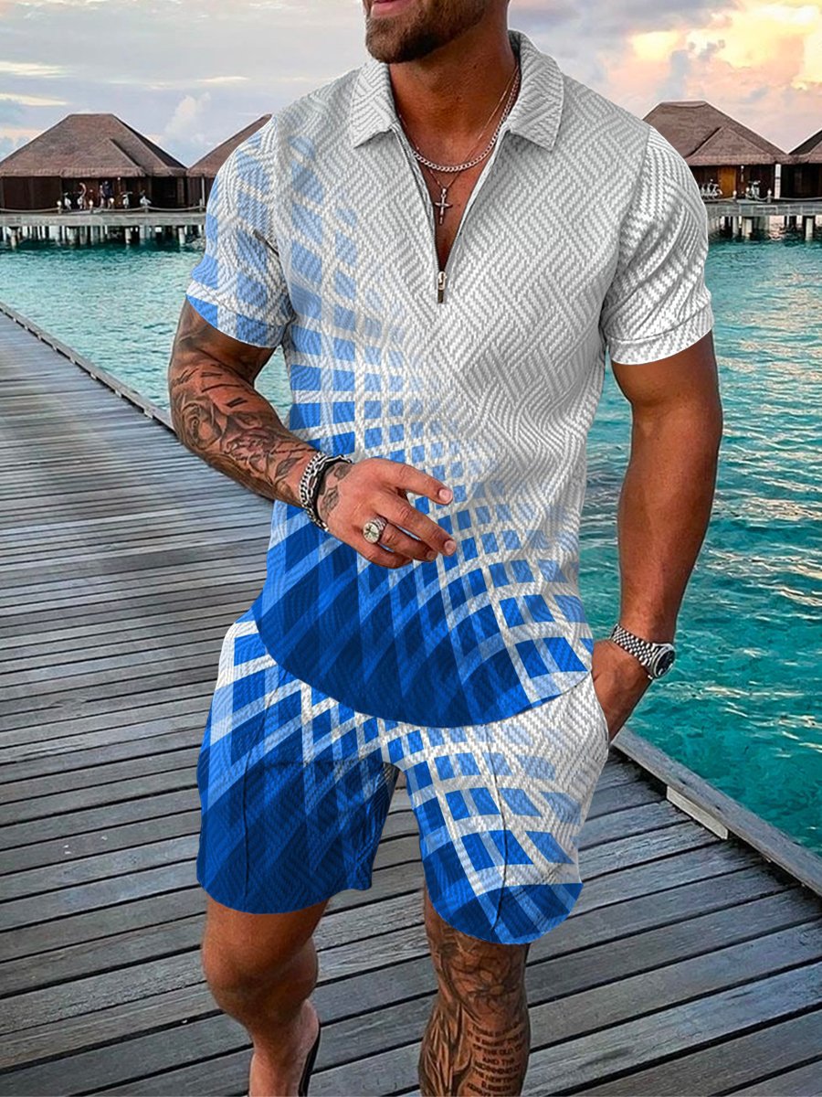 Herren Sommer Set – Blue Motion Edition mit 3D-Druckdesign