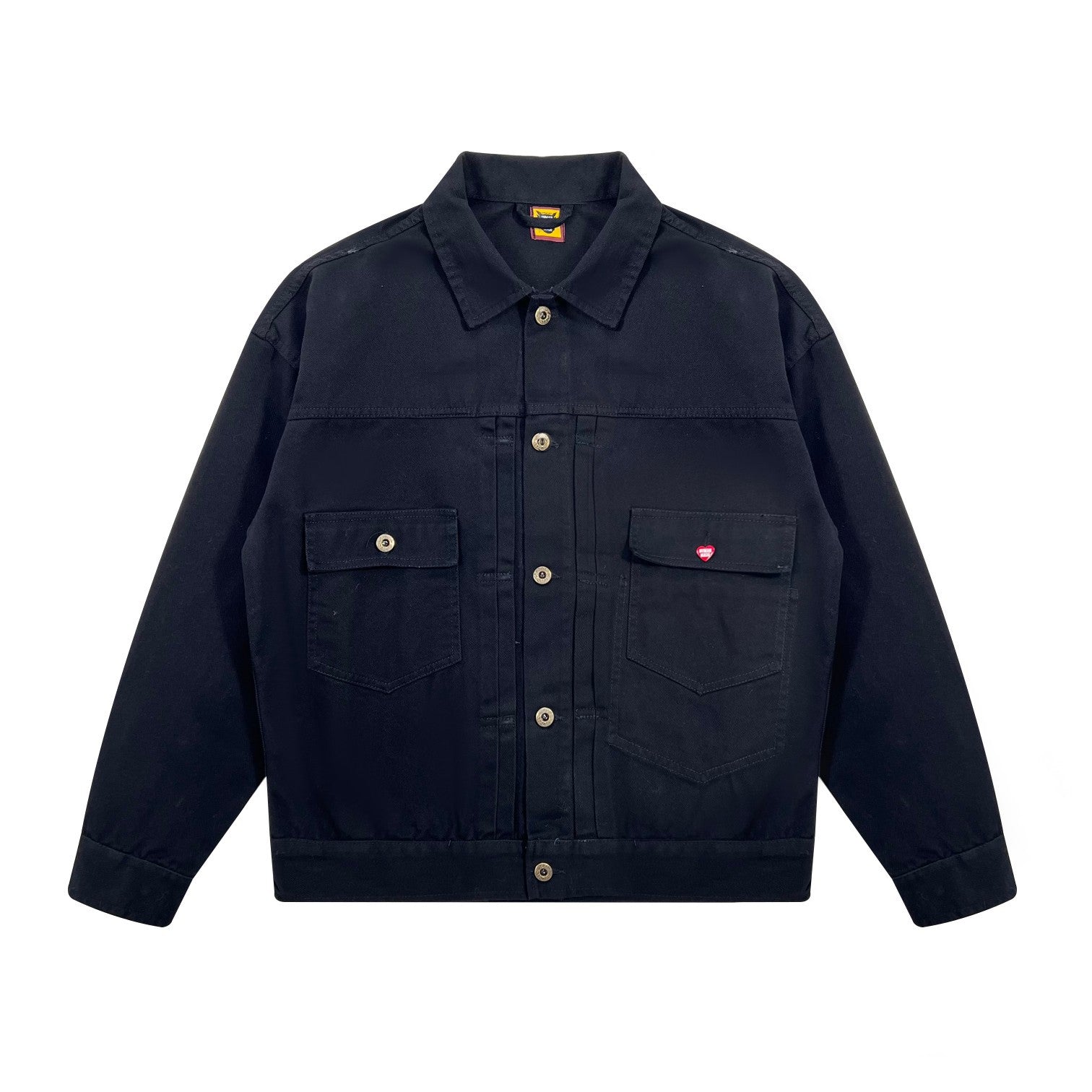 Herren Denimjacke – Minimalistisch, Urban & Zeitlos | Schwarze Jeansjacke mit Modern-Fit