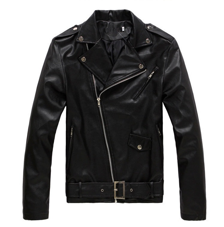 Herren Bikerjacke – Klassisch, Markant & Modern | Slim Fit PU-Lederjacke mit Reißverschluss