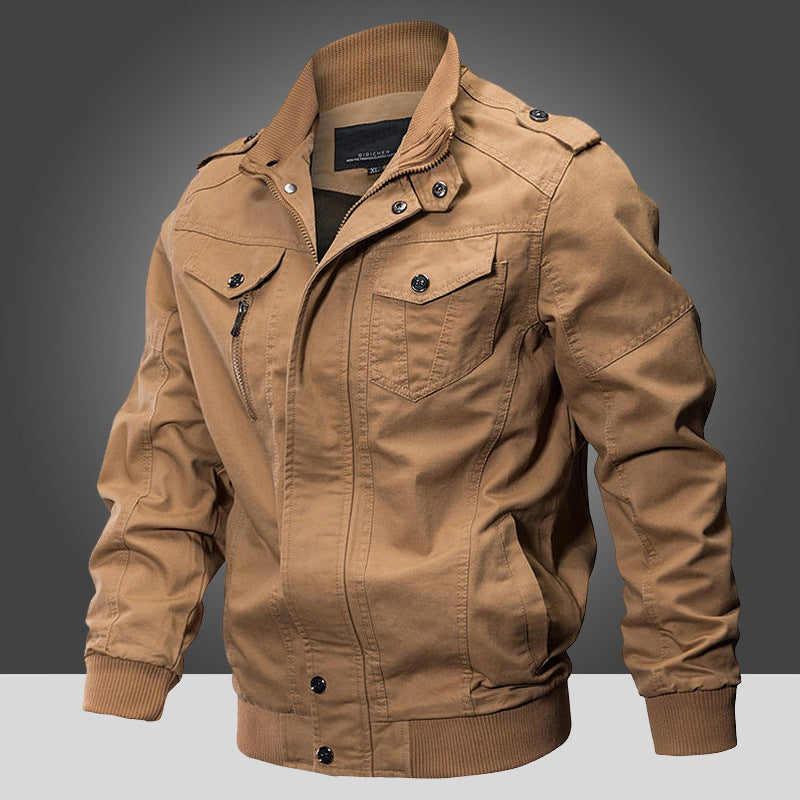 Herren Baumwolljacke – Militärstil mit Fleecefutter | Warm, Robust & Stilvoll