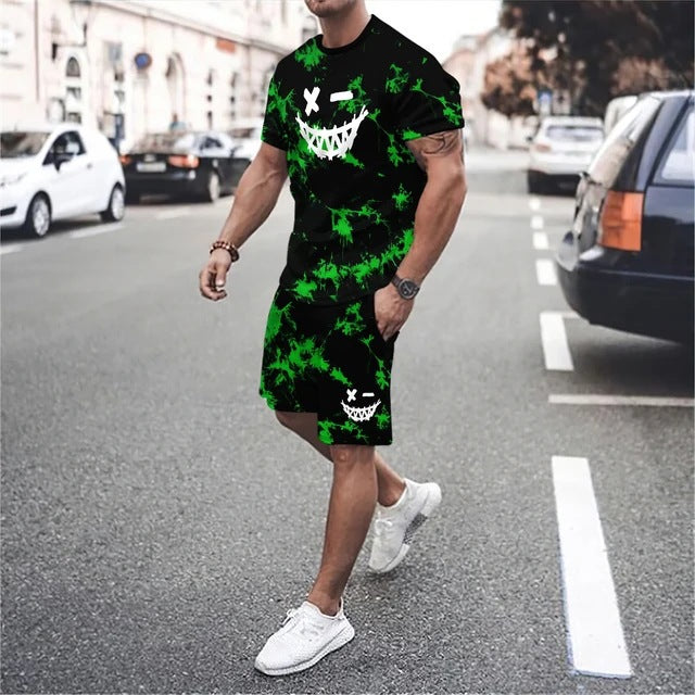 Herren Street Set – Urban Smile Design in Schwarz-Pink