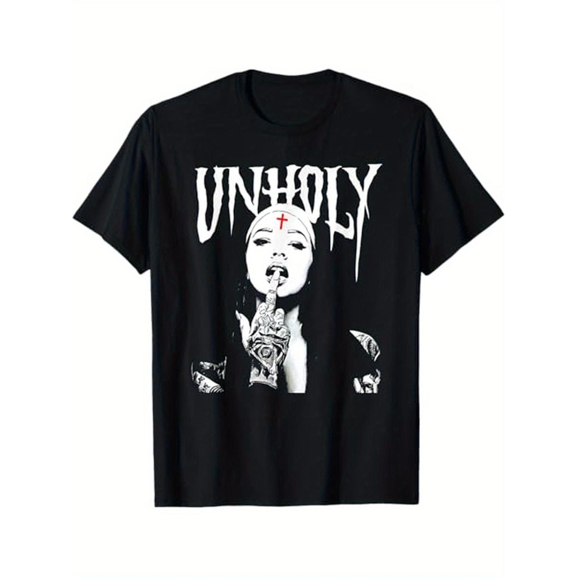 Tattoo Spirit Oversize T-Shirt  Satanic Nun Print | 100 % Baumwolle