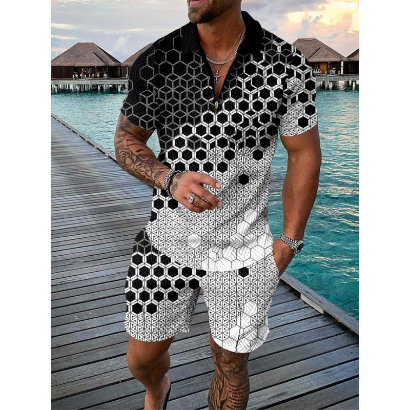 Herren Sommer Set – Elegantes Poloshirt & Shorts im modernen Design