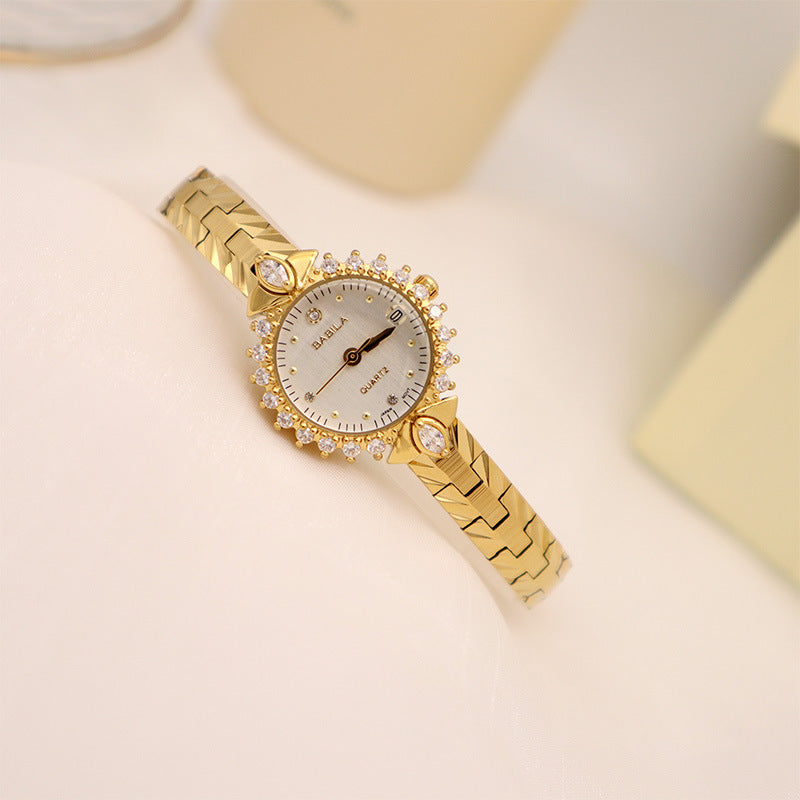 Hanetes Select Golden Aura – Damen-Armbanduhr mit edlem Glanz & schlankem Design