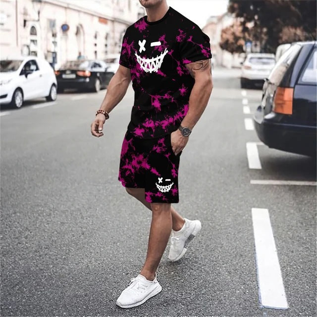 Herren Street Set – Urban Smile Design in Schwarz-Pink