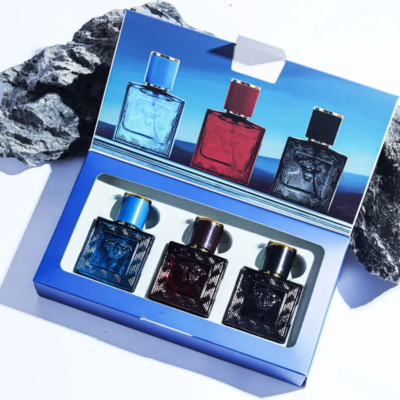 Hanetes Select „Wild Essence Gift Set“ – 3×30 ml Eau de Toilette – Luxuriöses Duftset für Herren mit langanhaltendem, maskulinem Charakter