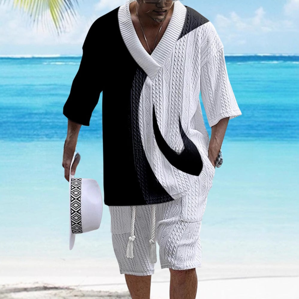 Herren Sommer Set – Ocean Breeze Edition im Jacquard-Design
