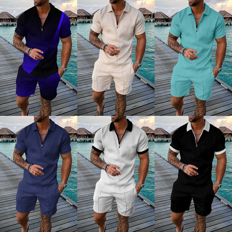Herren Sommer Set – Elegantes Poloshirt & Shorts im modernen Design