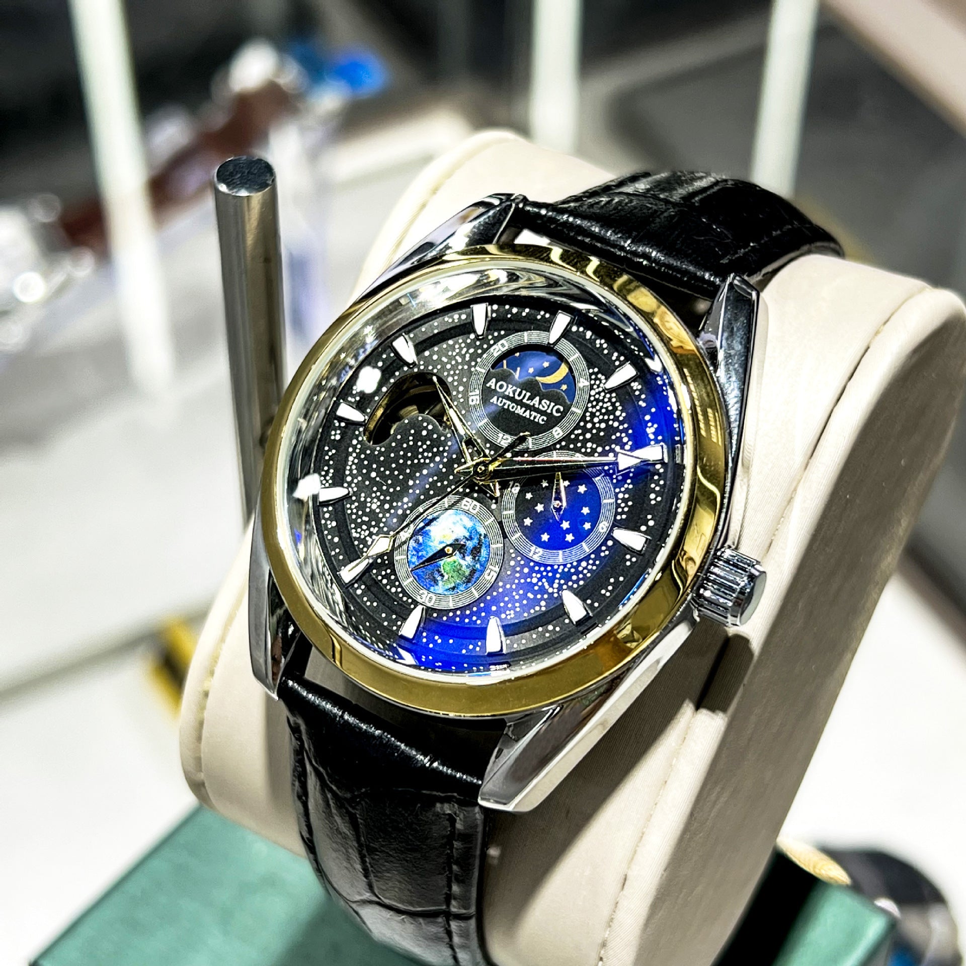 Hanetes Select ChronoBlue – Herren-Automatik-Uhr mit Edelstahlarmband & tiefblauem Zifferblatt