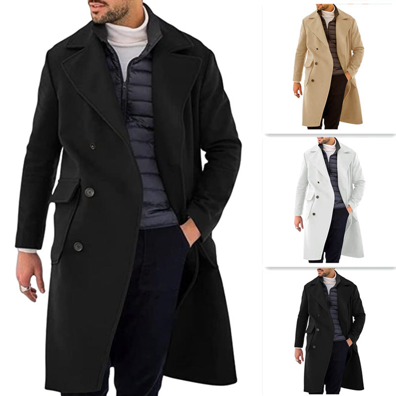 Herren Wollmantel ? Zeitloser Slim-Fit Stil mit urbaner Eleganz