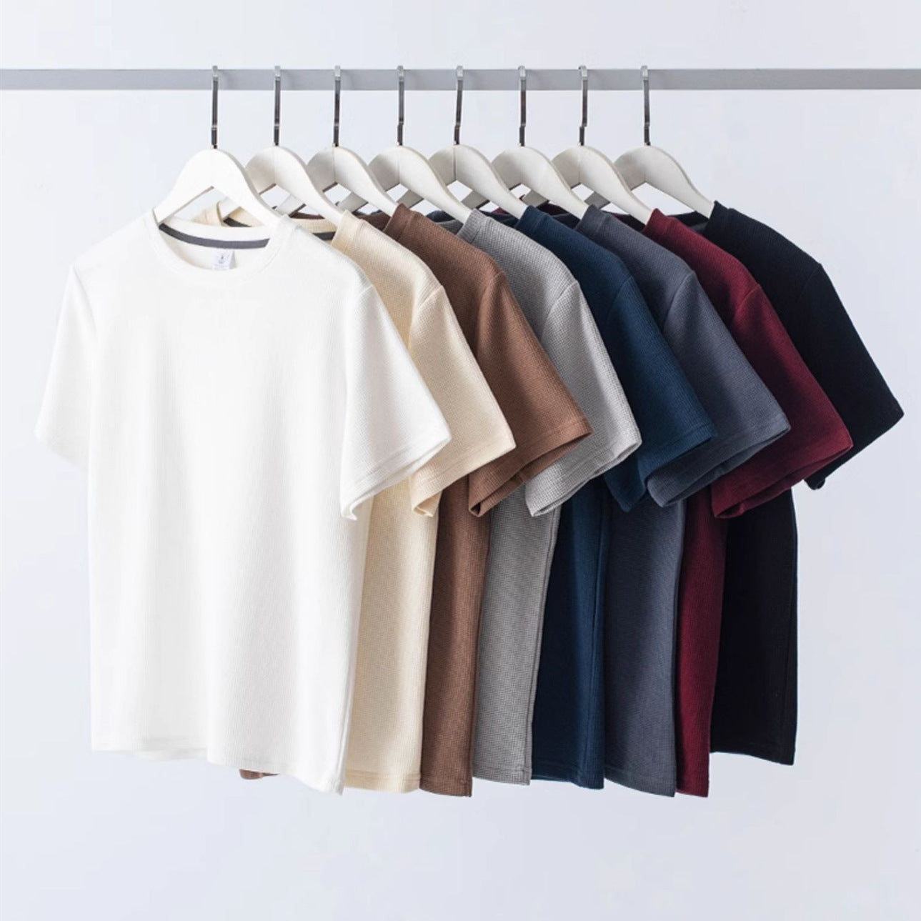 Kurzarm-T-Shirt mit Waffelstruktur für Herren