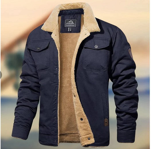 Herren Winterjacke mit Fleecefutter – Warm, Strapazierfähig & Zeitlos | Klassischer Revers-Stil für kalte Tage