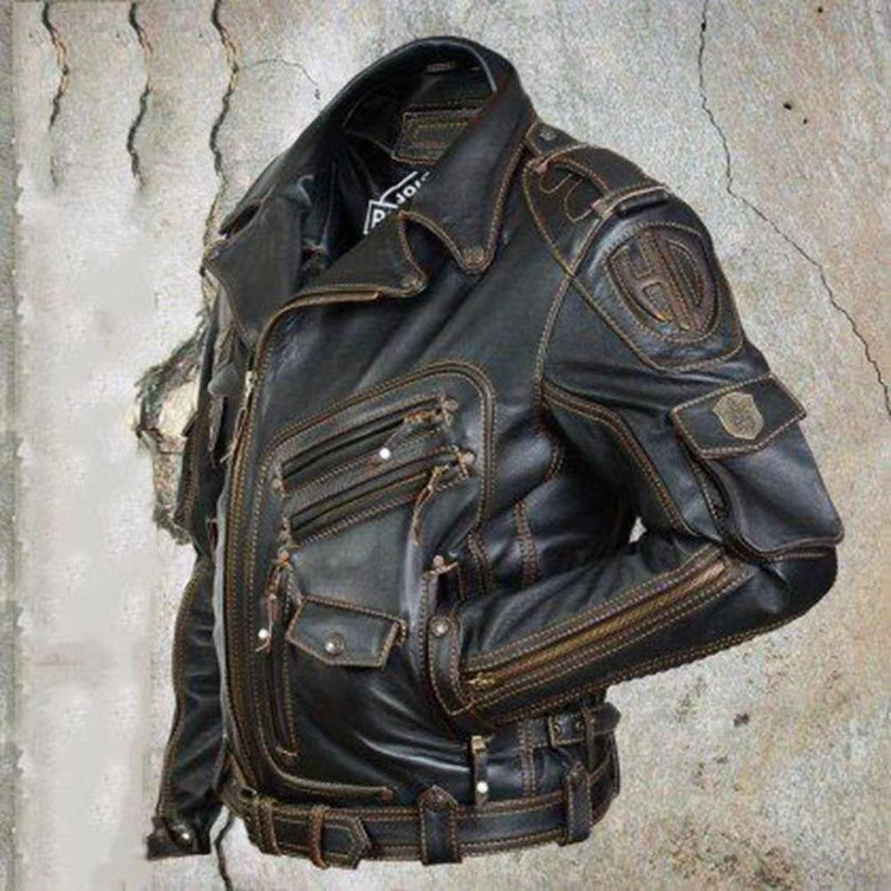 Herren Premium Bikerjacke – markant, robust & stilvoll im Vintage-Look