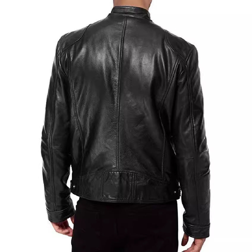 Herren Lederjacke – Edler Biker-Look mit Stehkragen | Stilvoll, Robust & Modern