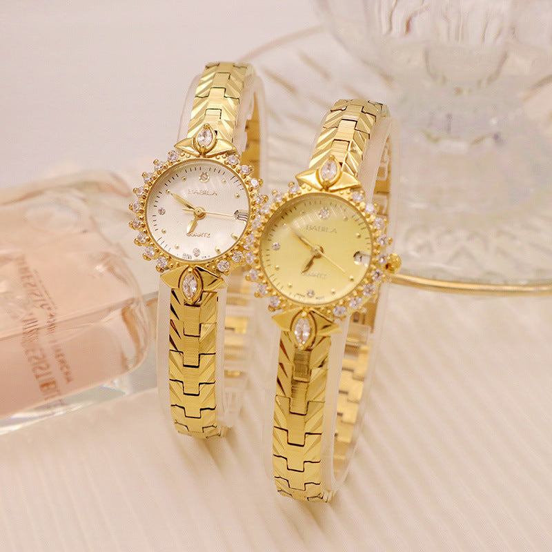 Hanetes Select Golden Aura – Damen-Armbanduhr mit edlem Glanz & schlankem Design