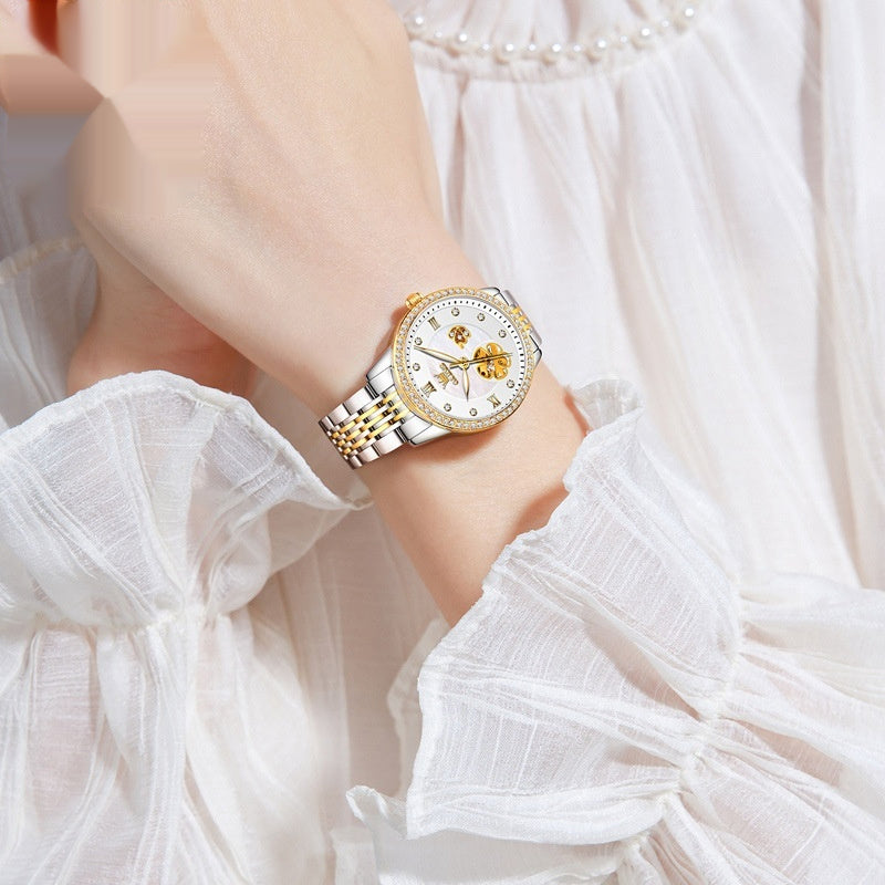Hanetes Select Lumière – Damen-Armbanduhr aus Edelstahl mit edlem Glanz & modernem Design