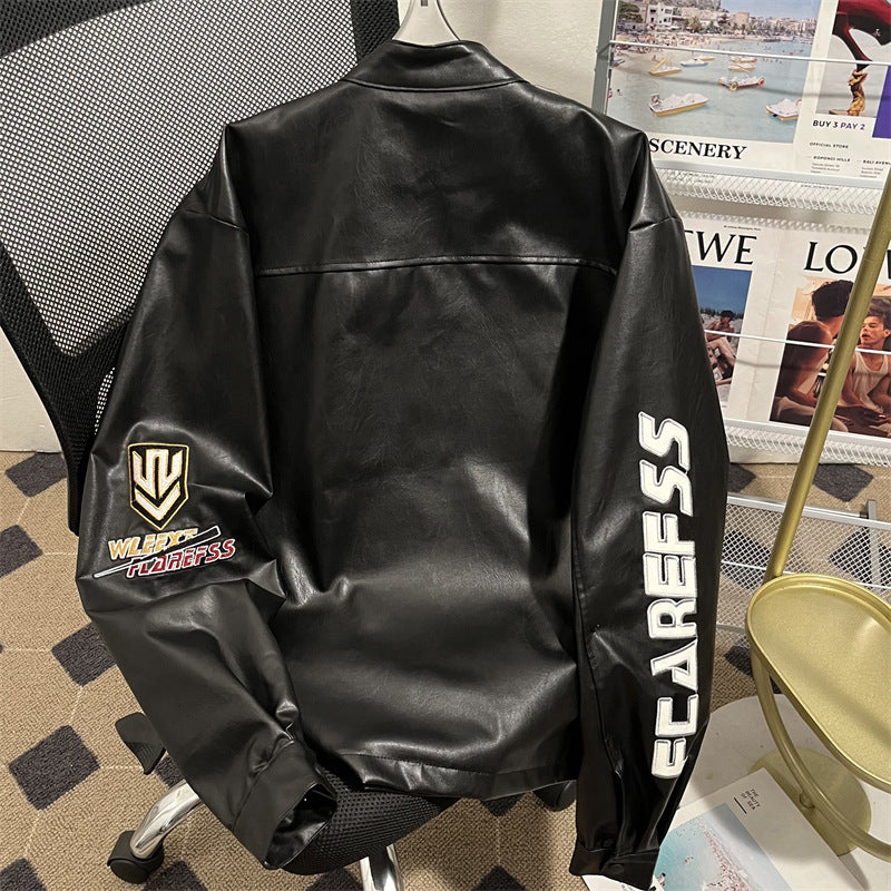 Herren Streetstyle Racing-Lederjacke – Urbaner Luxus mit High-Street-Flair