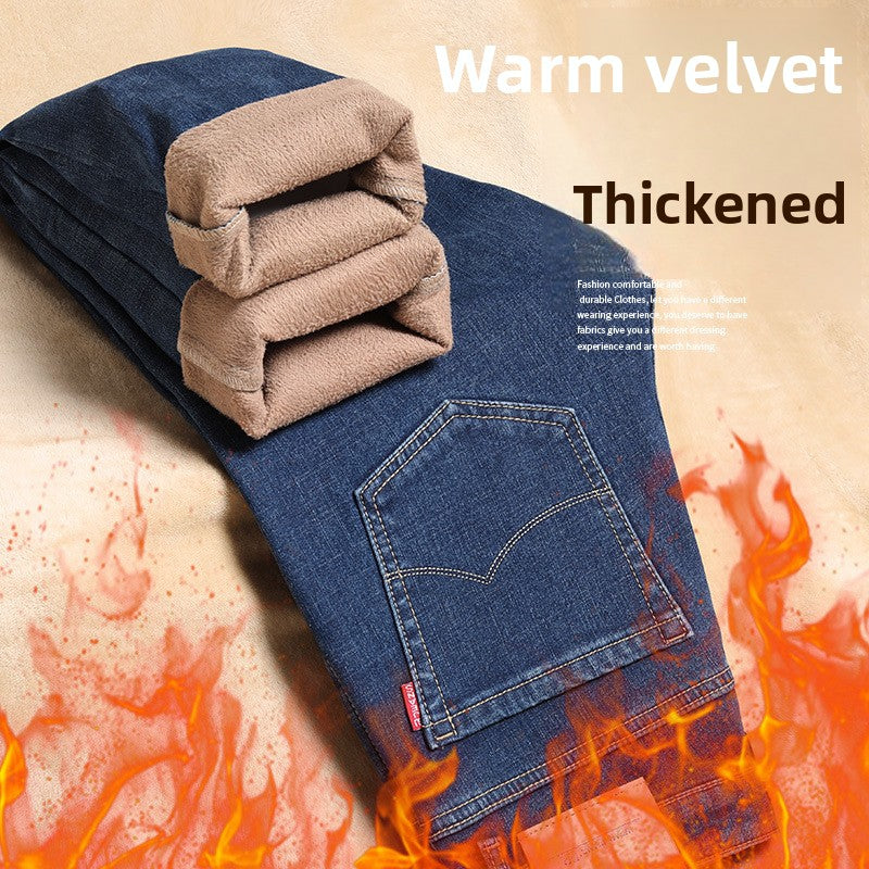 Herren Thermo-Jeans – Gefütterte Slim-Fit Winterhose | Stilvoll, Warm & Bequem