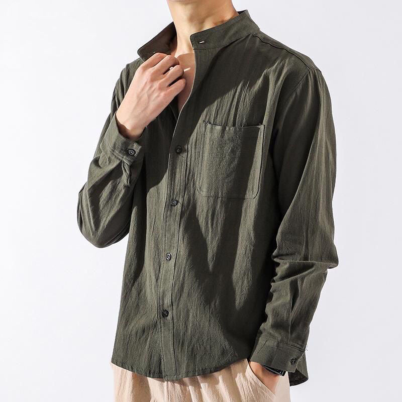 Herren Stehkragenhemd ? Elegant & Minimalistisch | Zeitloser Stil für jeden Anlass