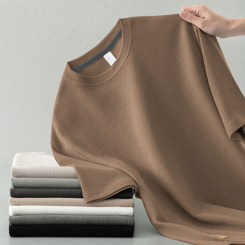 Kurzarm-T-Shirt mit Waffelstruktur für Herren