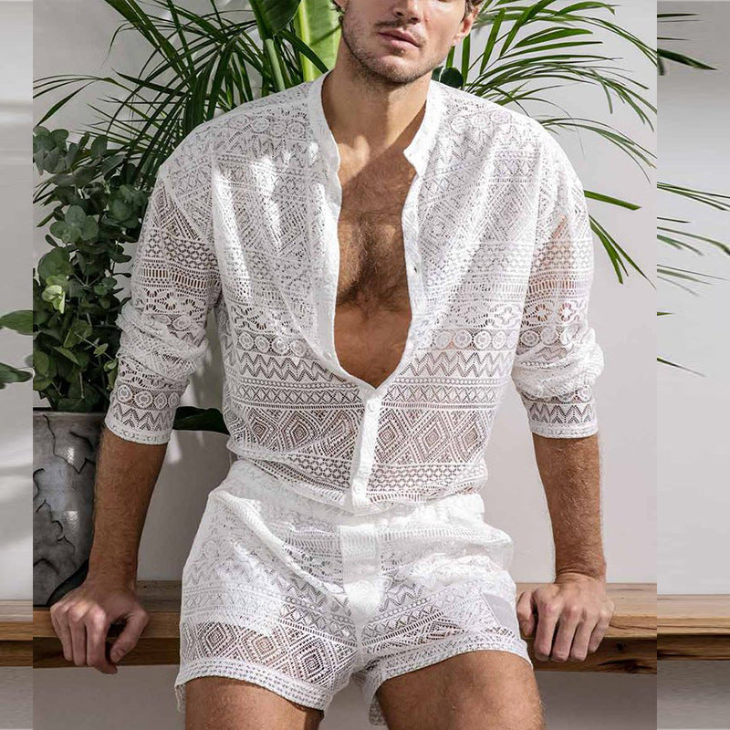 Herren Transparent Lace Set – Eleganz trifft Extravaganz