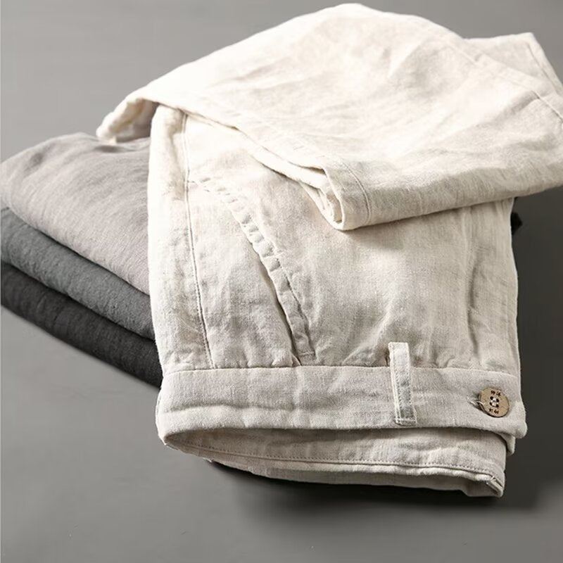 Herren Leinenhose – Natürlich, Elegant & Bequem | Premium Leinen-Bambus-Mix