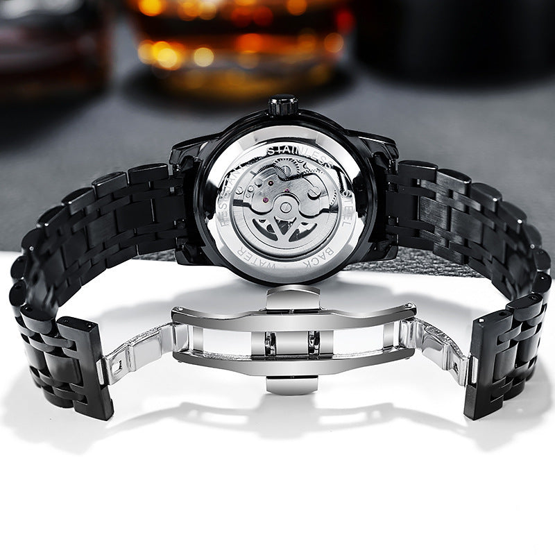 Hanetes Select Steel Vision – Herren-Automatik-Uhr mit Sichtmechanik & Edelstahlarmband