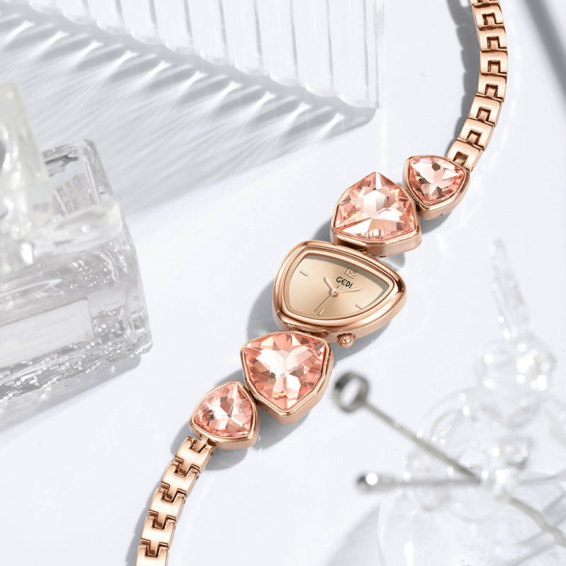 Hanetes Select Damen-Kristalluhr – Funkelnde Eleganz mit stilvollem Glanz