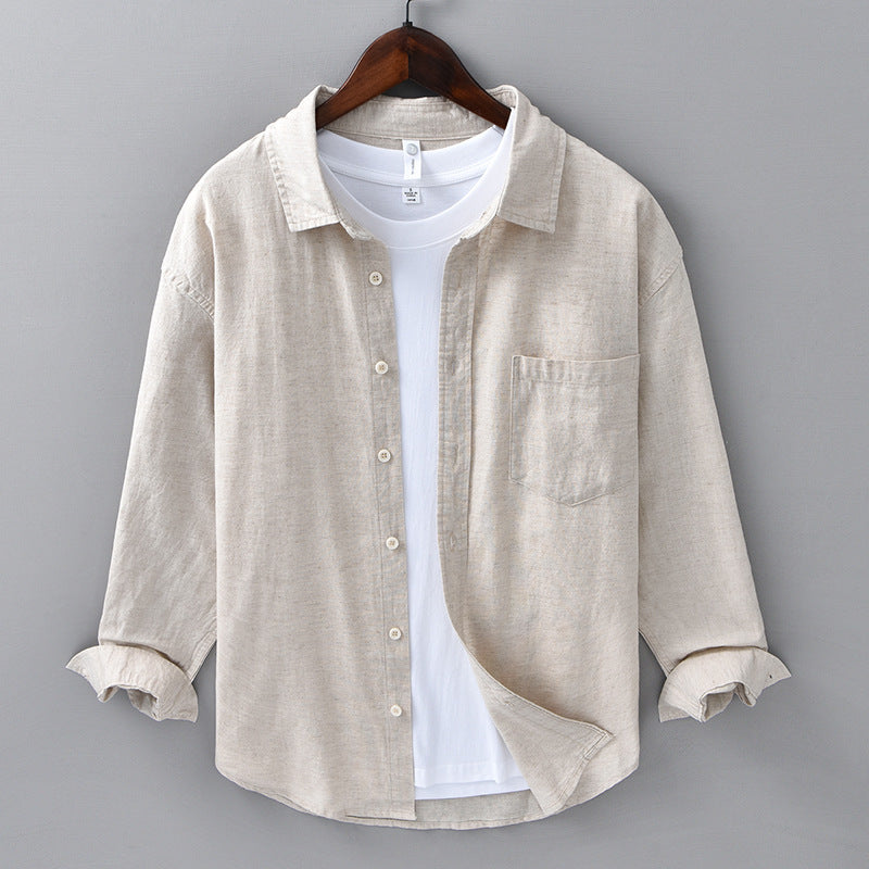 Herren Leinenhemd - Elegant & Atmungsaktiv | Langarm mit Relaxed Fit