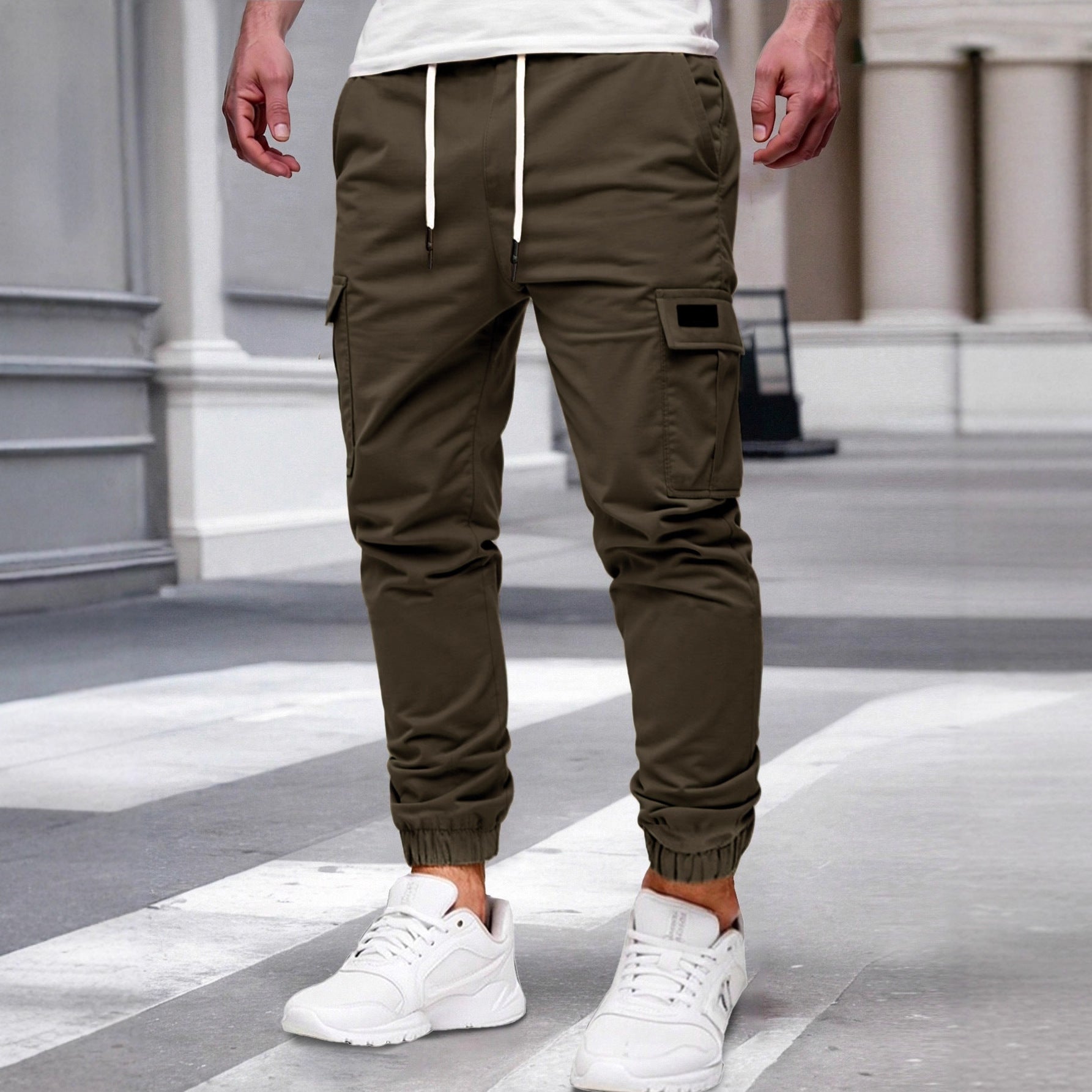 Herren Cargo-Freizeithose – Funktional, Modern & Bequem | Mit Multi-Taschen & Kordelzug