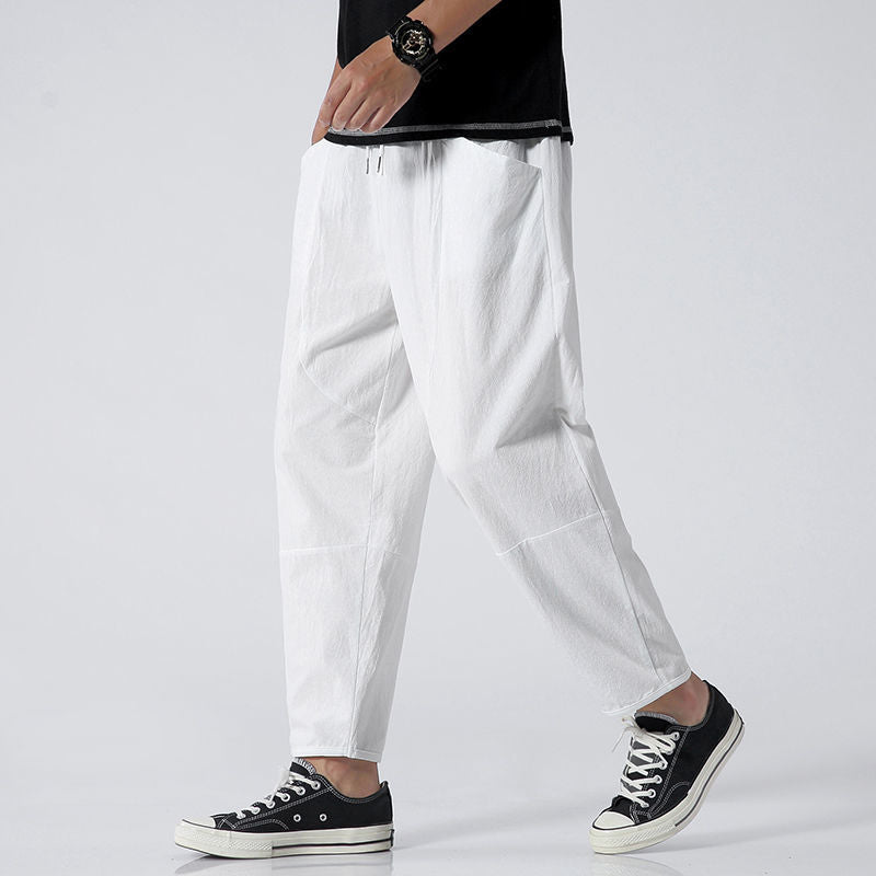 Herren Baumwoll-Freizeithose – Japanischer Stil trifft Komfort | Locker, Modern & Stilvoll