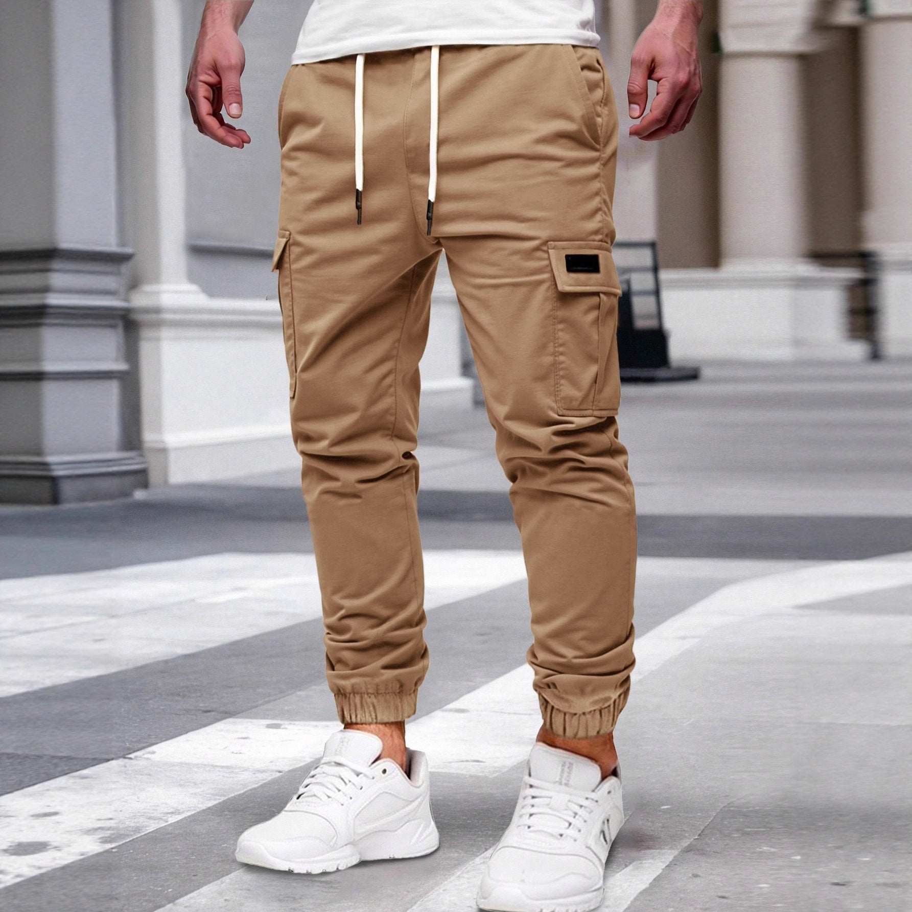 Herren Cargo-Freizeithose – Funktional, Modern & Bequem | Mit Multi-Taschen & Kordelzug