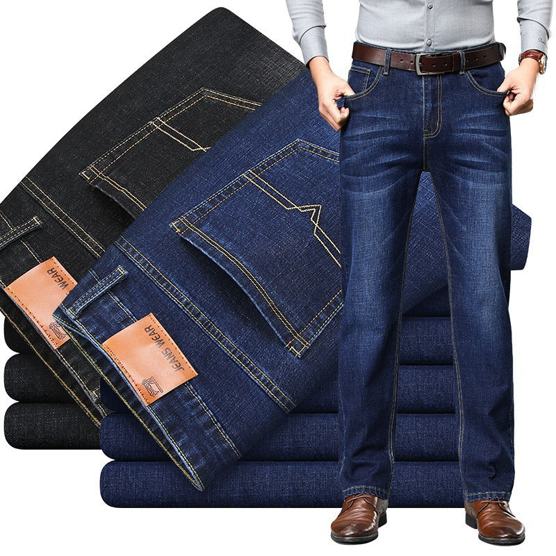 Herren Business-Casual Jeans – Sommerleichte Denim-Hose mit geradem Bein | Elegant, Bequem & Atmungsaktiv