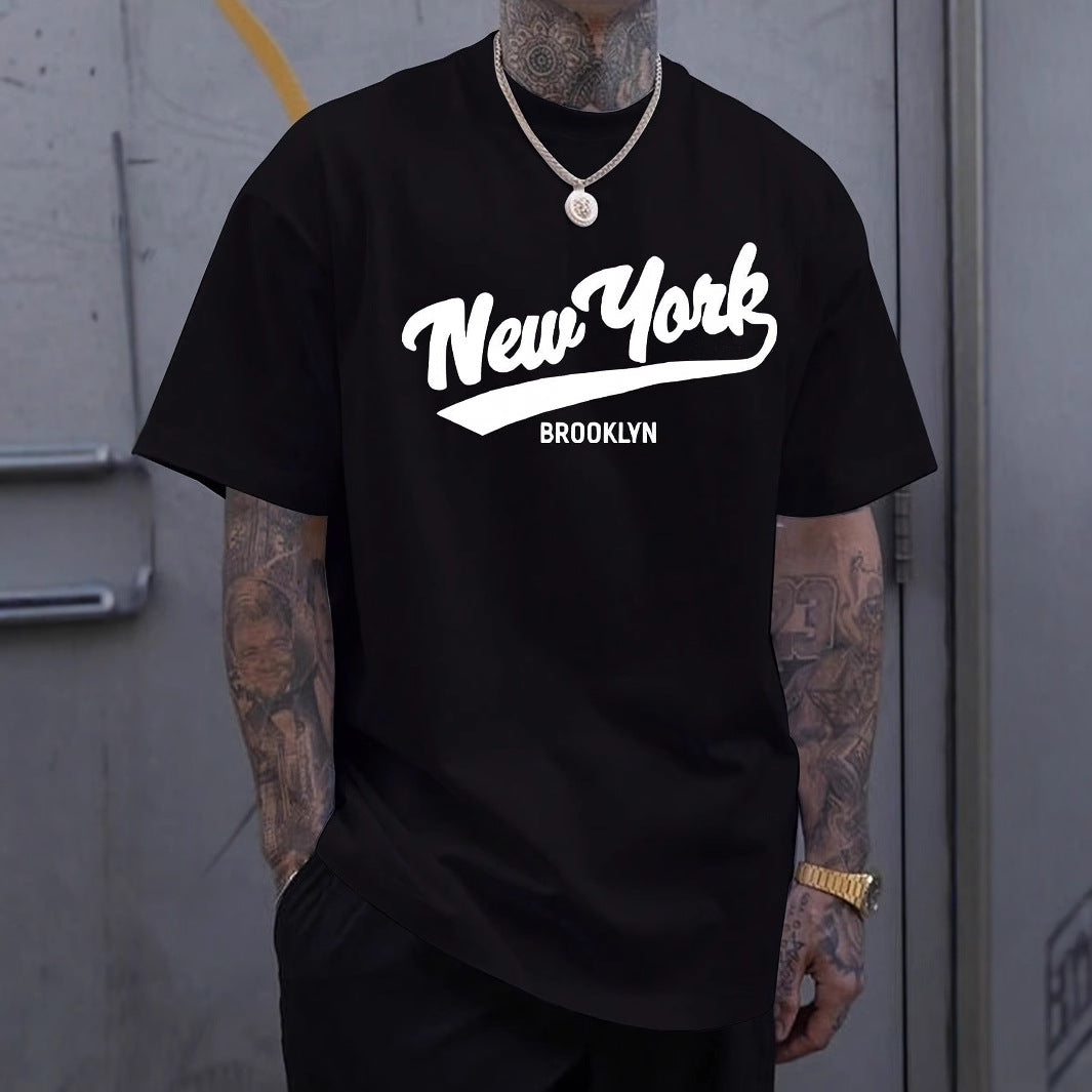 Herren-T-Shirt aus reiner Baumwolle mit geometrischem Print