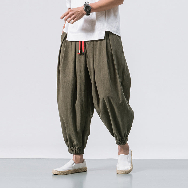 Herren Leinen-Freizeithose – Chinesischer Stil & Moderner Komfort | Luftig, Locker & Stilbewusst