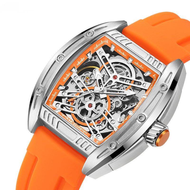 Hanetes Select TitanEdge – Herren Business-Uhr mit sportlichem Silikonarmband & skelettiertem Design