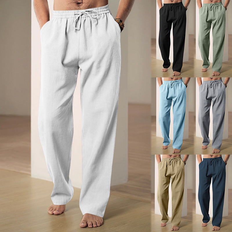Herren Leinen-Freizeithose – Leicht, Modern & Stilvoll | Luftige Sommerhose mit Relax-Fit