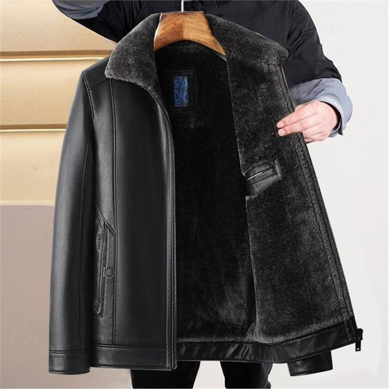 Herren Winter-Lederjacke – Gefütterter Premium-Komfort mit Reverskragen | Elegant, Warm & Zeitlos