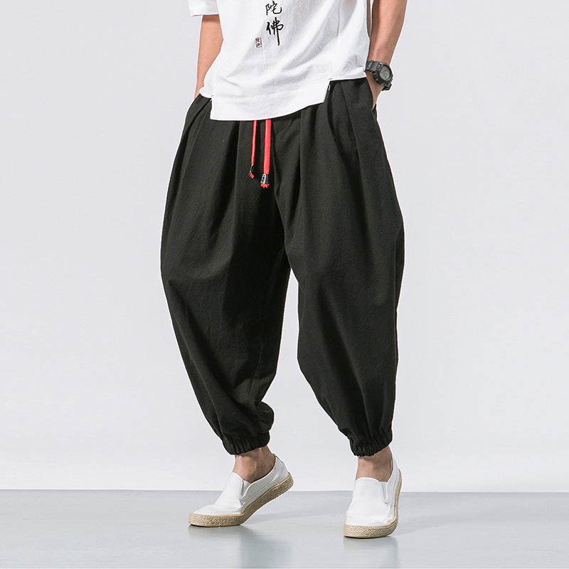 Herren Leinen-Freizeithose – Chinesischer Stil & Moderner Komfort | Luftig, Locker & Stilbewusst