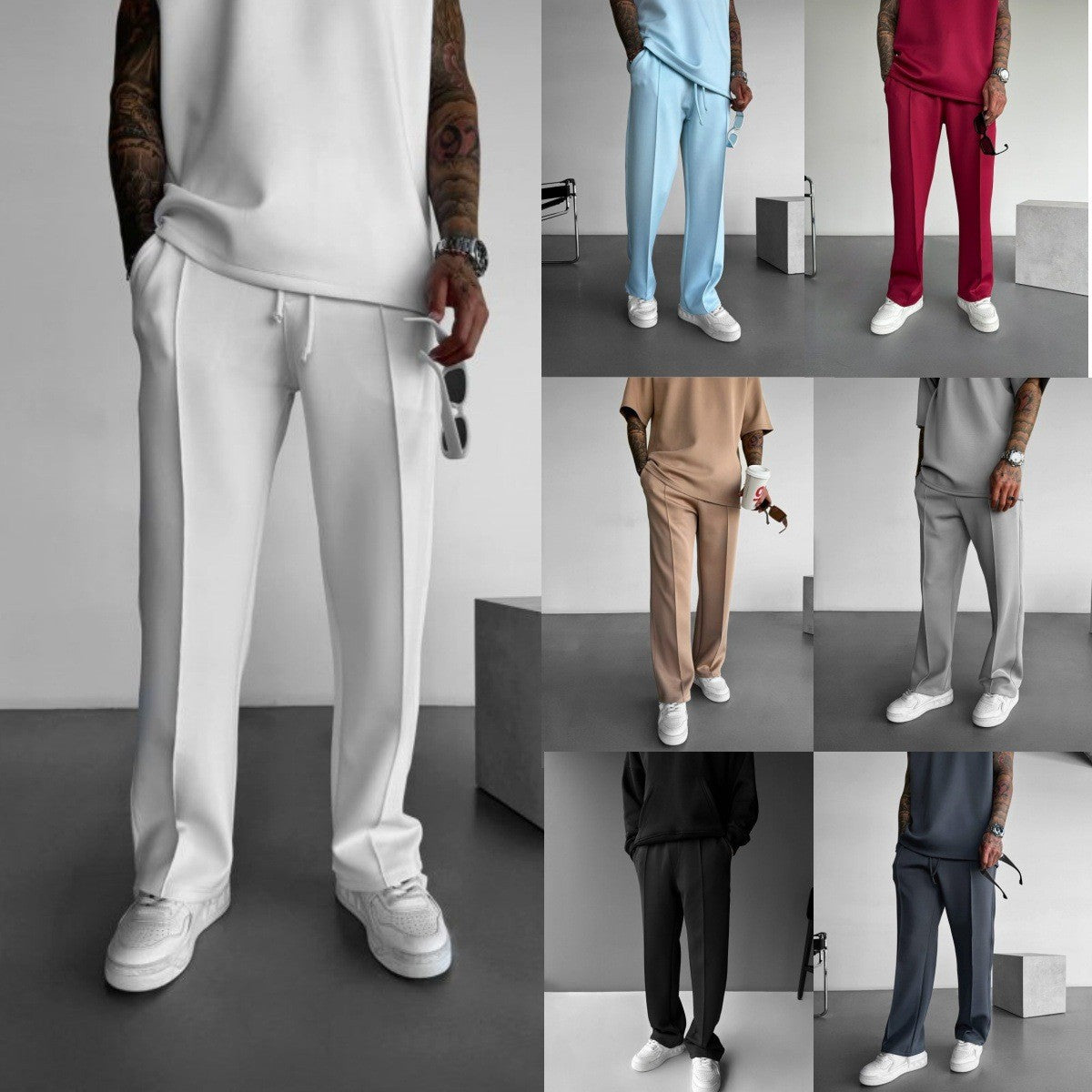 Herren Freizeithose – Elegant, Modern & Vielseitig | Luftige Straight-Fit Hose aus Premium-Polyester