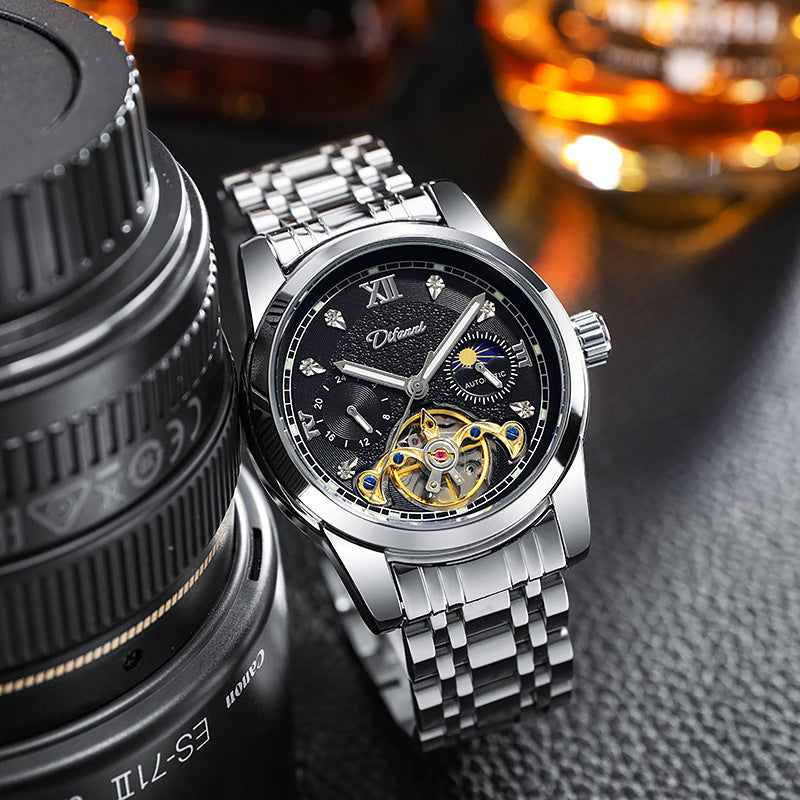 Hanetes Select Steel Vision – Herren-Automatik-Uhr mit Sichtmechanik & Edelstahlarmband